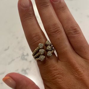 Judith Ripka Gold plated Heart ring